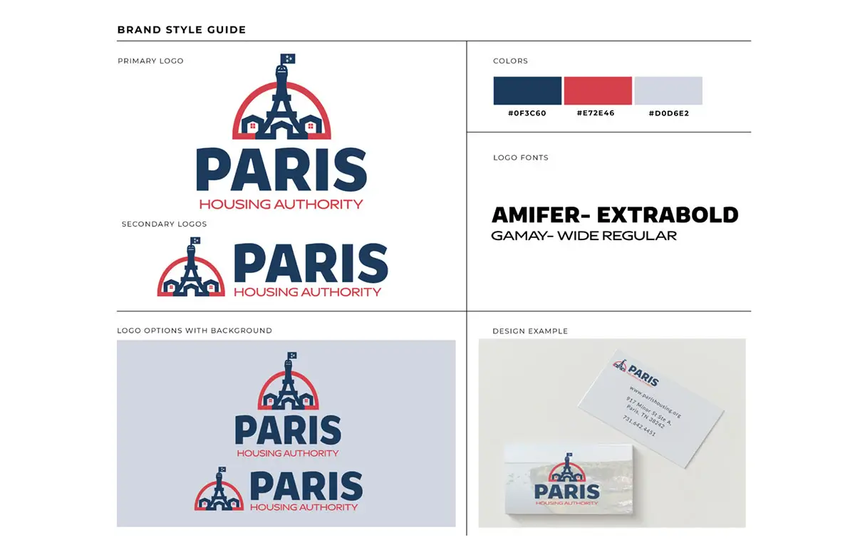 Brand style guide Paris Housing outlined